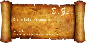 Detrich Zsombor névjegykártya